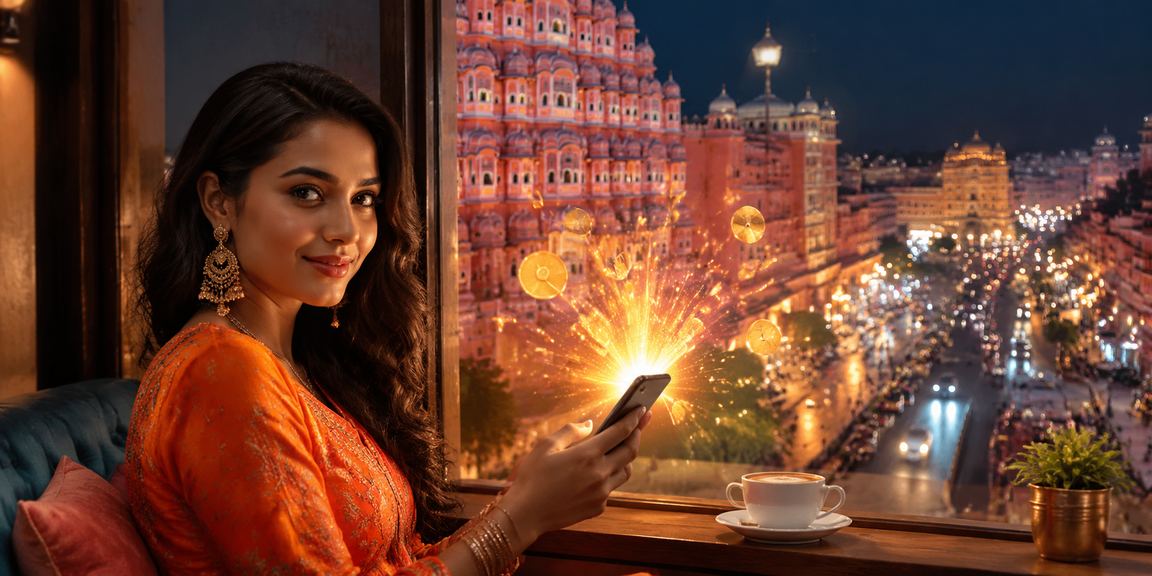 User making a mobile deposit payment for live casino games in Jaipur