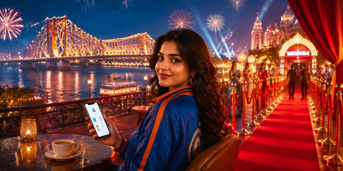 VIP player celebrating cricket win at Howrah Bridge Kolkata